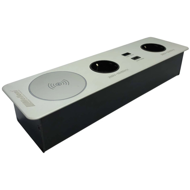 پریز توکار ملونی مدل 10058 با شارژر وایرلس و USB