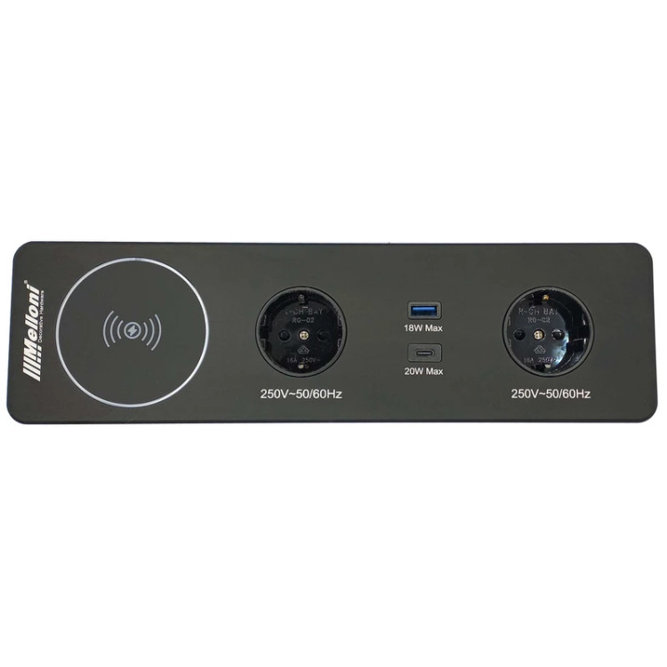 پریز توکار ملونی مدل 10058 با شارژر وایرلس و USB