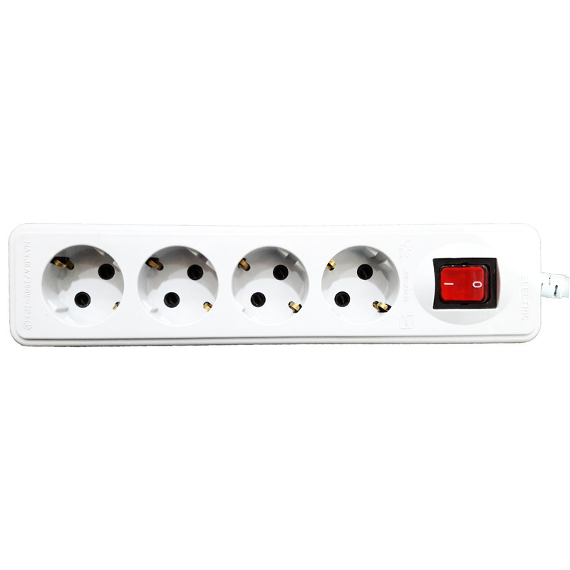 چندراهی برق پارت الکتریک مدل PE293 ظرفیت ۴ عدد ارت دار با کابل ۱.۸ متر